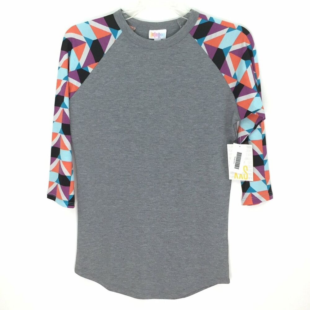 LuLa Roe Womens Workout Top - Athletic T Shirt - Gray - Size XXS - 3/4 Sleeves -